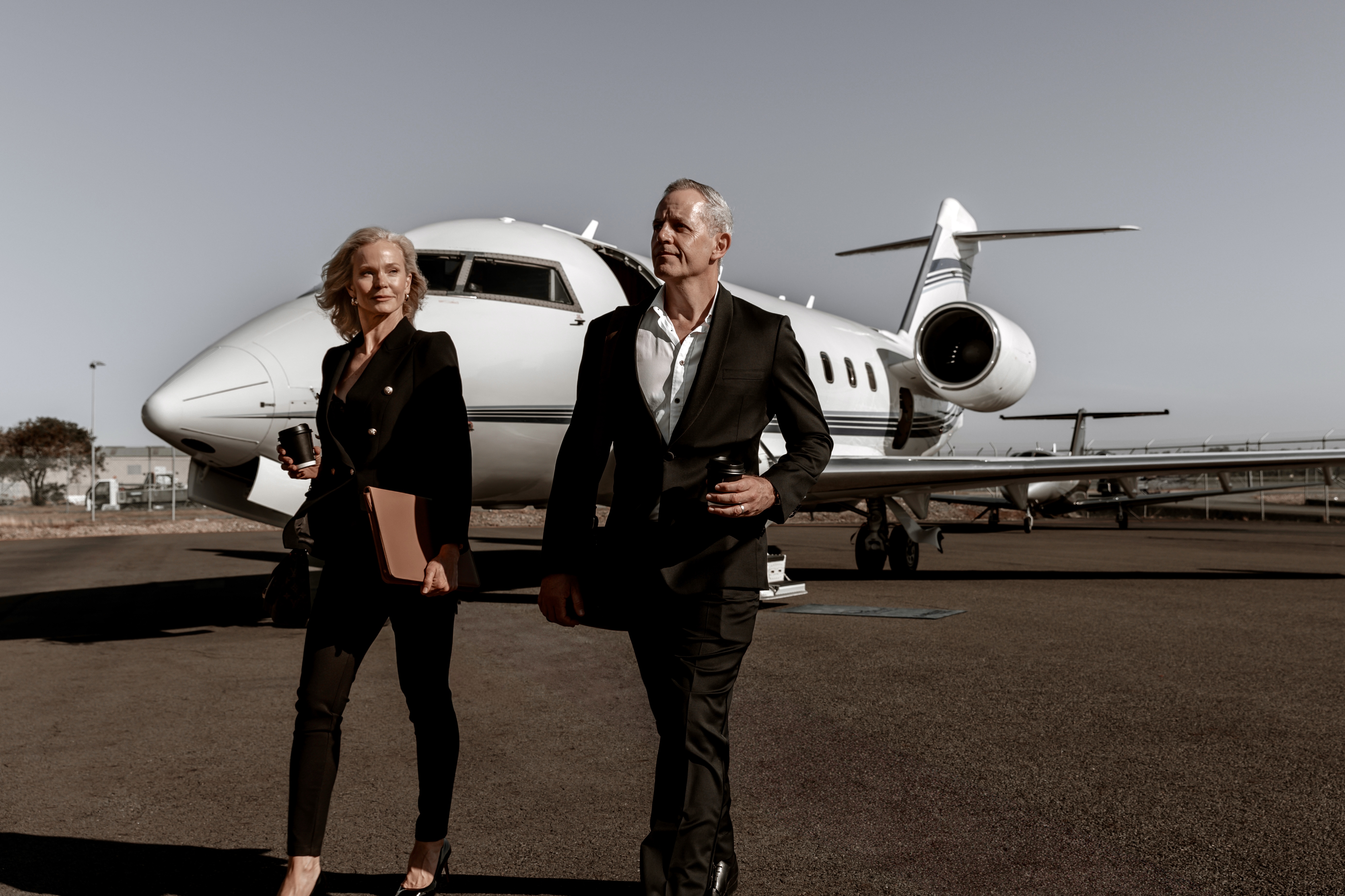 Lifestyle & travel — private jet, tarmac